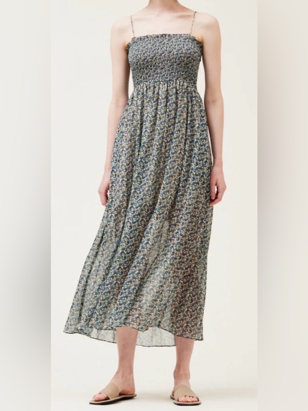 The Orion Smocked Maxi Dress - L